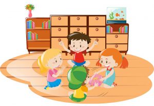 children playing game in room vector 18010364 e1629790299470 معرفی بیش از 60 بازی برای کودکان
